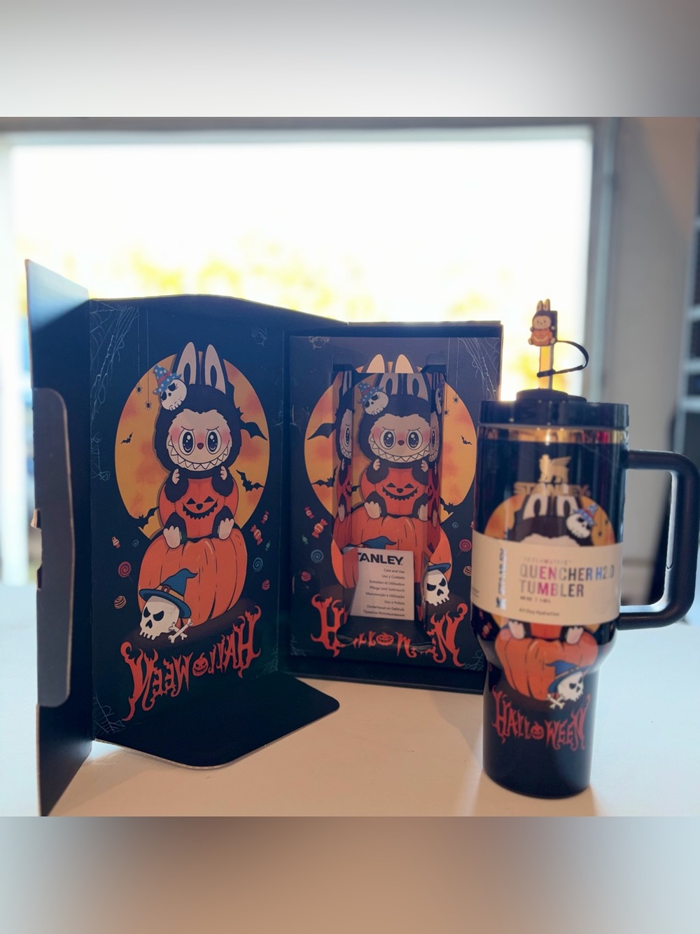Stanley Black Halloween Pumpkin Quencher Tumbler